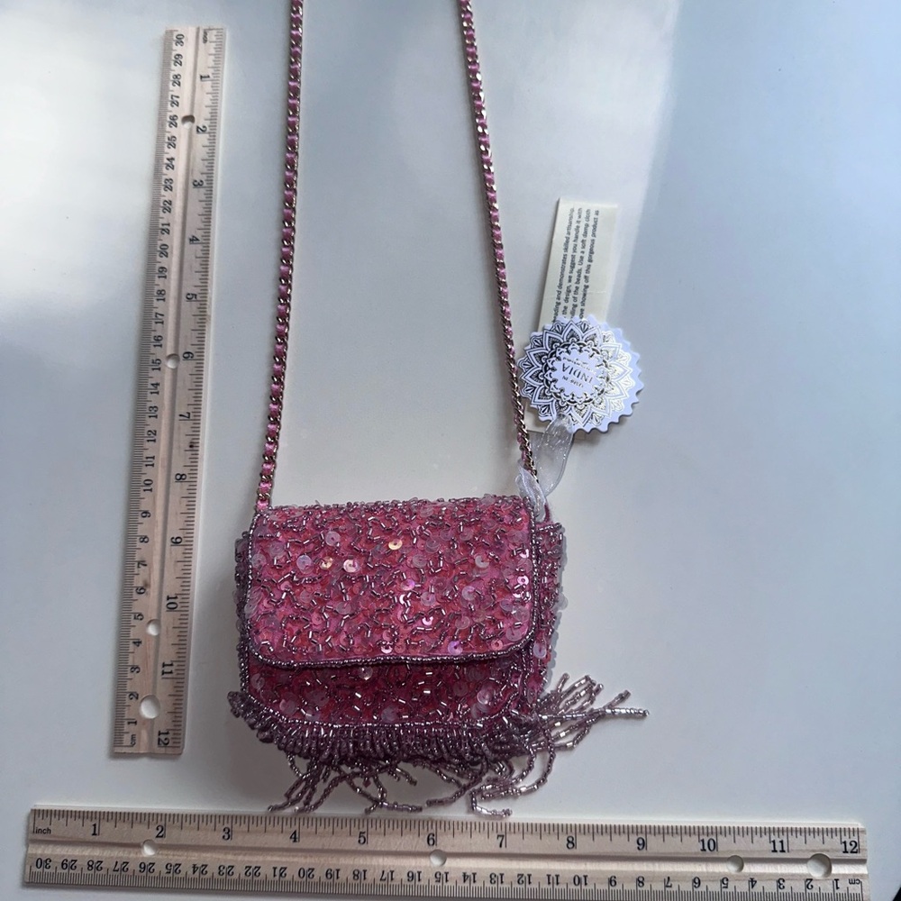 Viral Pink Beaded Women's cross body bag